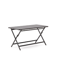 Складной уличный стол Torreta из алюминия с черной отделкой 140 x 70 см