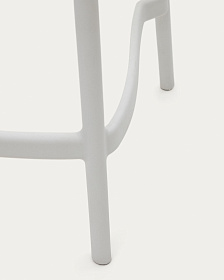 Уличный полубарный стул Morella из белого пластика 65 см