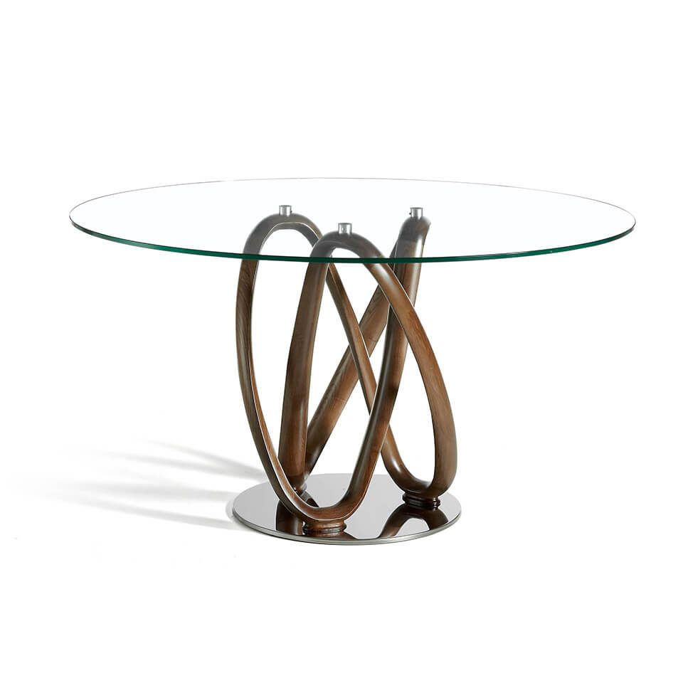Обеденный стол круглый стеклянный 130 см dt801-120 от Angel Cerda