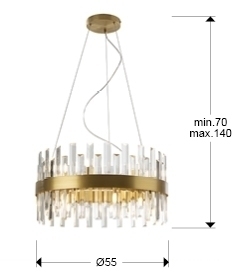 Люстра Grace 14L золотая