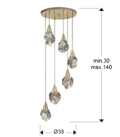 Люстра Aquaria 6L матовое золото