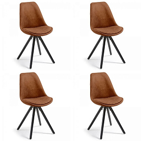 4 стула Lars (комплект) коричневый