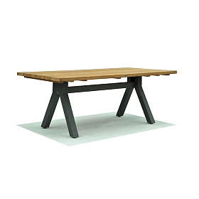 Стол обеденный Alaska TEAK NATURAL-CARBON MATTE 220х100