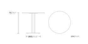 Обеденный стол Ringer Ø90 алюминий KS7700200