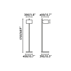 Торшер Stand Up черного и серого цвета E27 20W