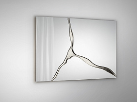 Прямоугольное зеркало Surcos серебряное 80X120