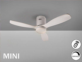 Siroco MINI Потолочный вентилятор с освещением DIMABLE белый