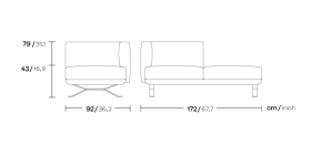 Модуль угловой дивана Boma  “connection-open” KS2501600