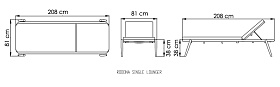 Шезлонг RODONA 24181