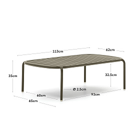 Joncols Журнальный столик для улицы зеленого цвета Ø 110 x 62 см