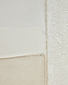 Pineda Абстрактный холст белого цвета 95 x 95 см