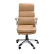 Вращающийся офисный стул 4141/MLM611396 из коричневой экокожи