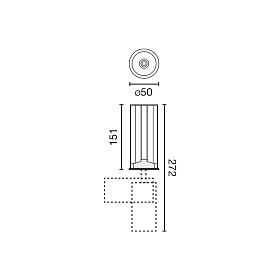 Трековый светильник FOST PULLDOWN 15W черный 35° 3000K CRI90