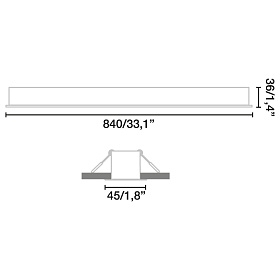 Встраиваемый светильник Via белый 84CM 27W 3000K