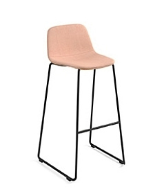 Барный стул Maarten Sled Counter Stool Base низкая спинка с гладкой обивкой