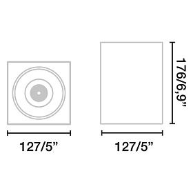 Накладной светильник TEKO 1 белый LED HE 24W 2700K 56є