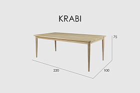 Обеденный стол Krabi прямоугольный 24100.20