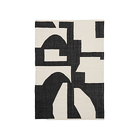 Sotty Черно-белый хлопковый ковер 160 x 230 см