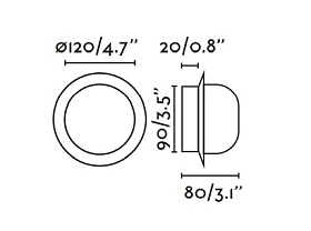 Настенный/потолочный светильник May коралловый LED 4W 2700K