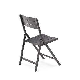 Складной садовый стул Torreta из алюминия с черной отделкой