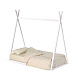 Maralis Кровать-вигвам из массива бука с белой отделкой 70 x 140 см