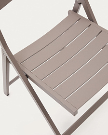 Складной садовый стул Torreta из алюминия с матовой коричневой отделкой