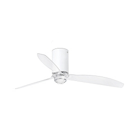 Потолочный вентилятор Mini Tube Fan LED мат. белый/ прозрачный