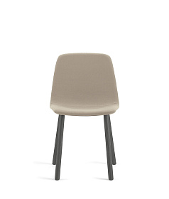 Стул Maarten Plastic Four Upholstered Legs Base с гладкой обивкой