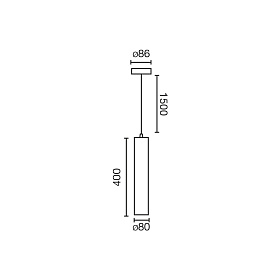 Подвес FOST Ш80 28W черный 38° 4000K CRI90 DALI