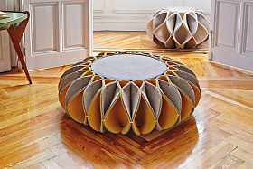 Пуф низкий Ruff Pouf Yellow Ø100