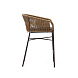 Веревочный полубарный стул Yanet бежевого цвета 65 см