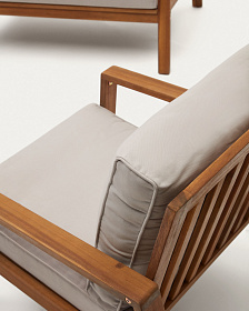 Frares Комплект 2-местный диван, 2 кресла и журнальный столик из массива акации