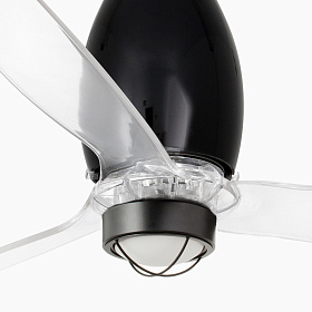 Блестящий черный/прозрачный вентилятор Eterfan M LED DC SMART
