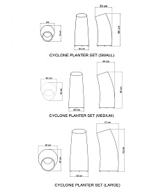 Кашпо Cyclone L WHITE