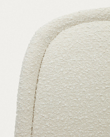 Aimin Стул из белой ткани букле с бежевыми стальными ножками