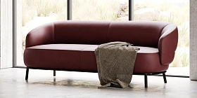 2-х местный диван Juliet на ножках из текстурированной стали