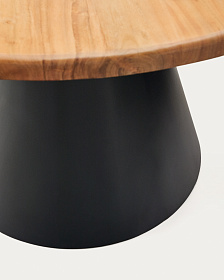 Круглый стол Wilshire из массива акации, стальные ножки с черной отделкой, Ø 120 см