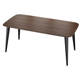 Обеденный стол SEVILLA шпон ореха F, серый матовый лак 180x90