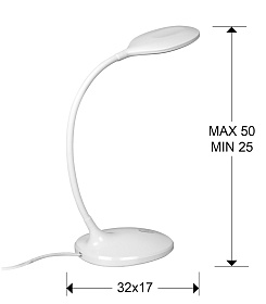 Настольная лампа Scoop LED белая
