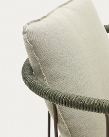 Salguer Барный стул из корда и стали окрашенный в коричневый цвет