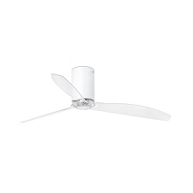 Потолочный вентилятор Mini Tube Fan белый / прозрачный 128 см