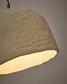 Подвесной светильник Sineu белый из папье-маше Ø 34,5 см