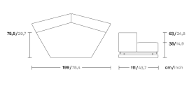 Угловой модуль Molo KS4210500