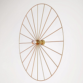 Бра Wheel 90 cm золотой + цоколь 25 cm золотой