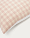 Yanil Чехол на подушку 100% хлопок розовые и бежевые квадраты 45 x 45 см