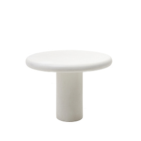 Круглый стол Addaia из белого цемента Ø90 см