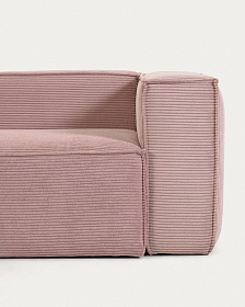 Угловой 6 местный диван Blok 320 x 320 cm розовый вельвет 