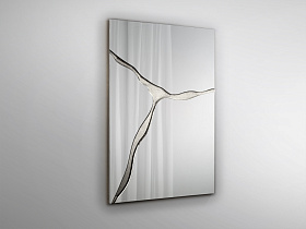 Прямоугольное зеркало Surcos серебряное 80X120