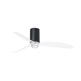 Потолочный вентилятор Mini Tube Fan мат. черный/прозрачный 128 см