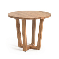 Круглый стол Nahla из массива акации с натуральной отделкой Ø 90 см
